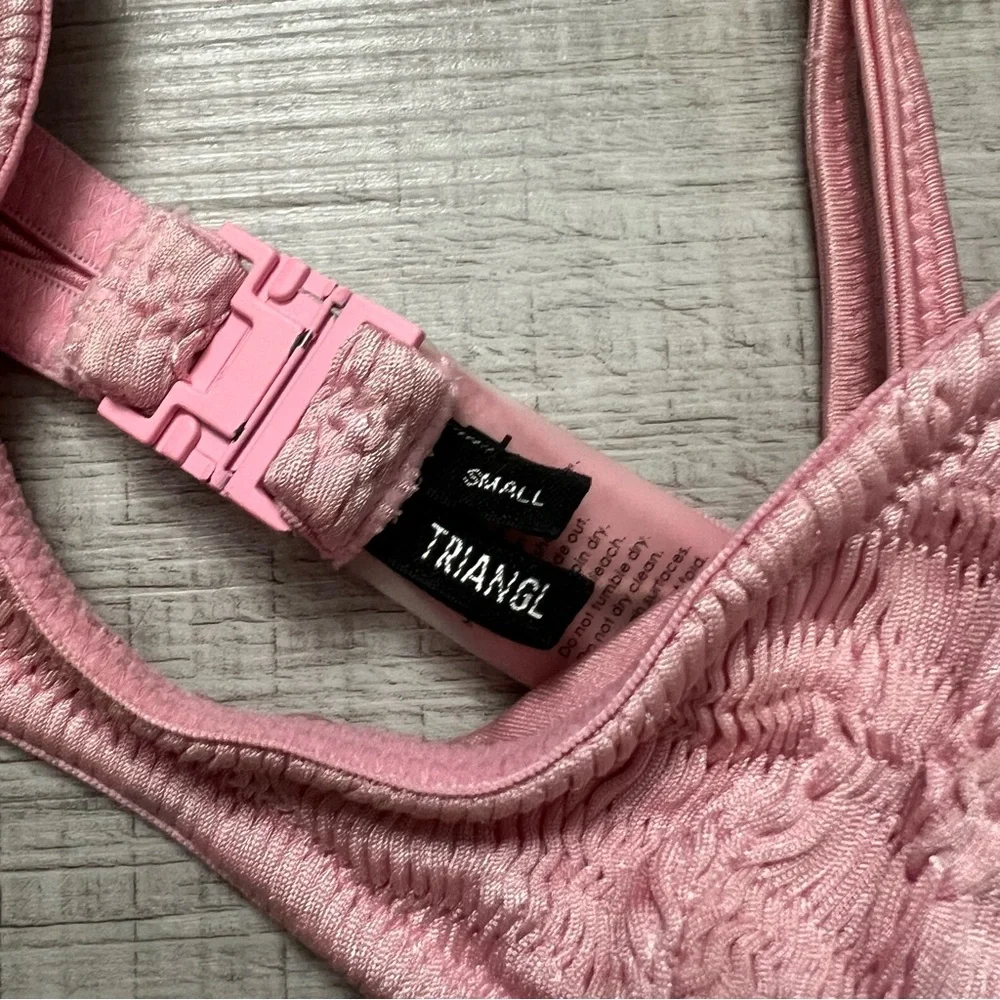 TRIANGL Bikini Maia Top Pink Textured Small - Picture 6 of 9